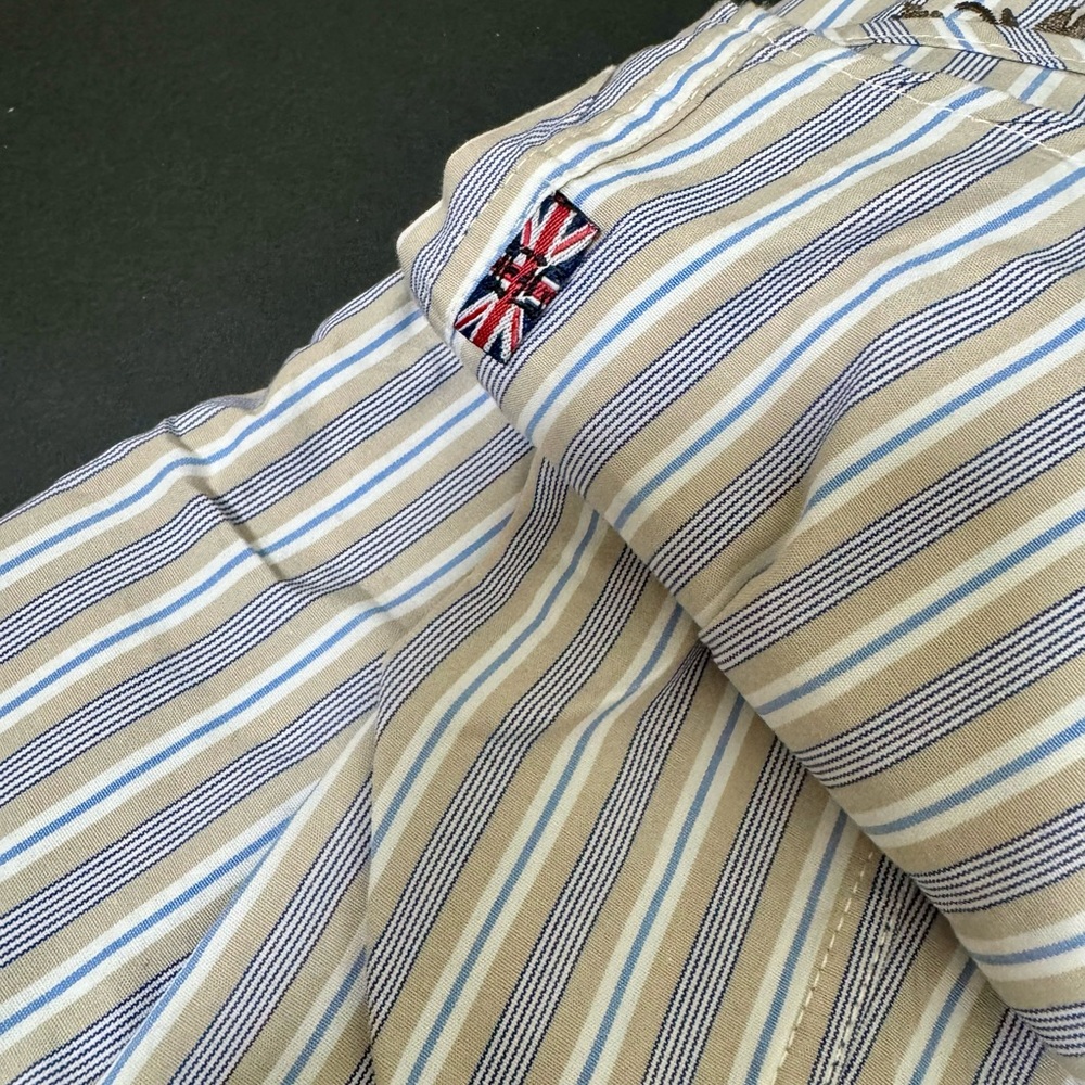 English Laundry Blue and White Casual Button Down Shirt - Picture 8 of 8